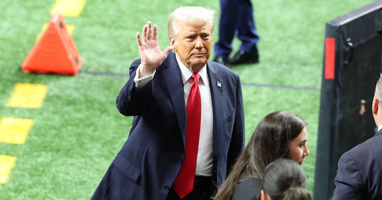 Donald Trump asistió al Super Bowl 2025