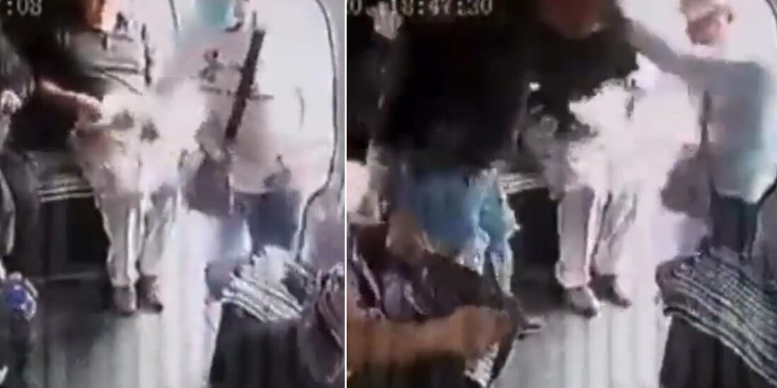 A "mochilazos", pasajero frustra intento de asalto a combi en Edomex.