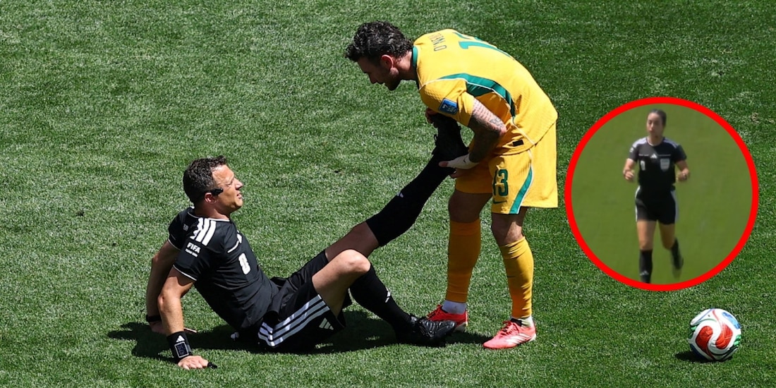 Katia Itzel asiste al árbitro central del Estados Unidos vs Australia del Mundial 2026