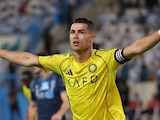 Cristiano Ronaldo celebró a lo NBA su gol en el triunfo del Al-Nassr sobre el Al Akhdoud.