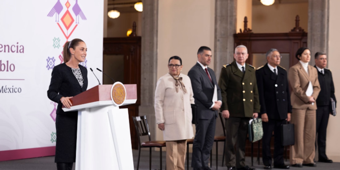 La Presidenta de México, Claudia Sheinbaum, durante su conferencia del 10 de febrero de 2026