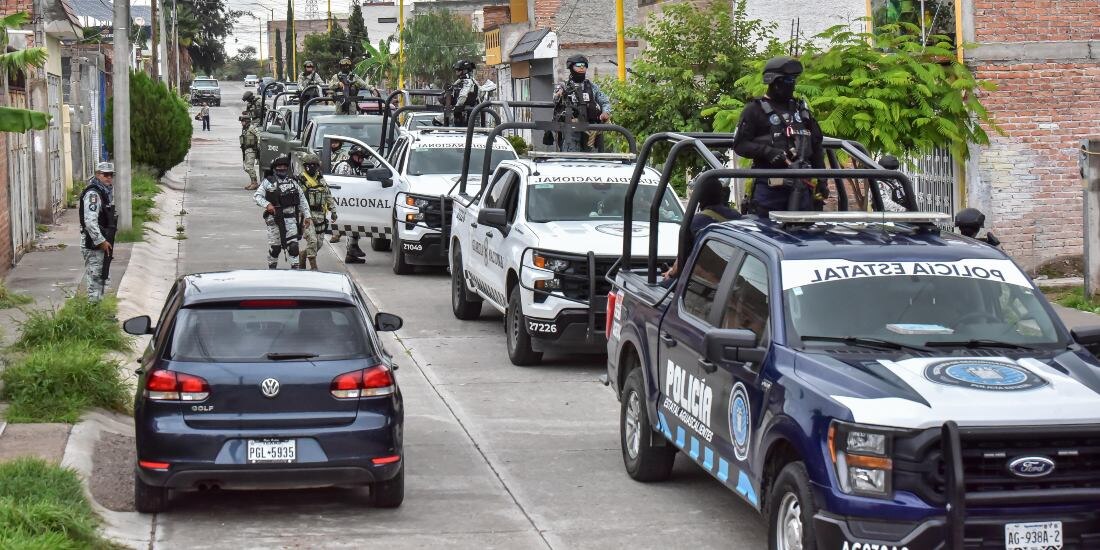 Refuerzan seguridad en Aguascalientes con operativos conjuntos policía estatal, GN y Ejército.