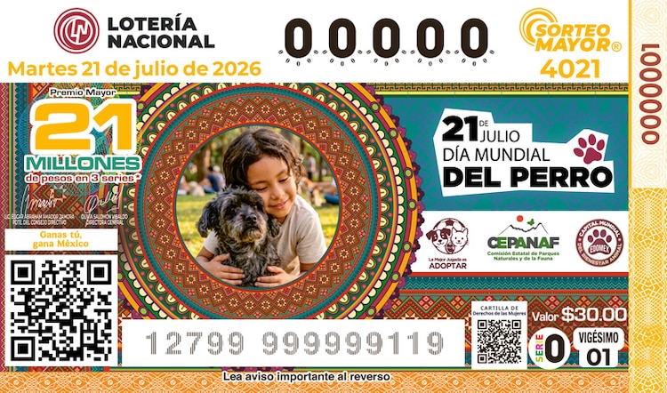 El Sorteo Mayor 4021 está dedicado la Día Mundial del Perro.