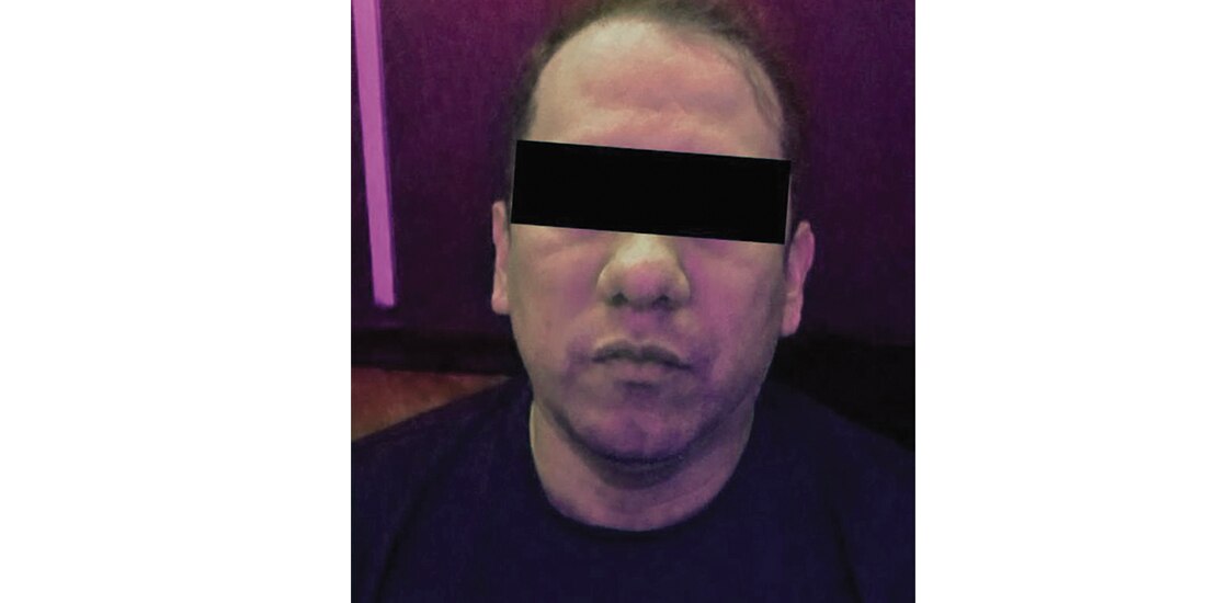 EL DETENIDO,
identificado como
El Amarillo o El
Gobén, ayer