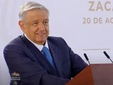 El presidente de México, Andrés Manuel López Obrador, el 20 de agosto de 2020.