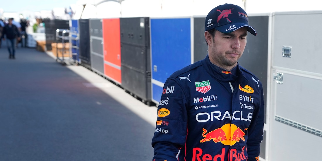 Checo Pérez después de abandonar el Gran Premio de Canadá de F1, el pasado 19 de junio.