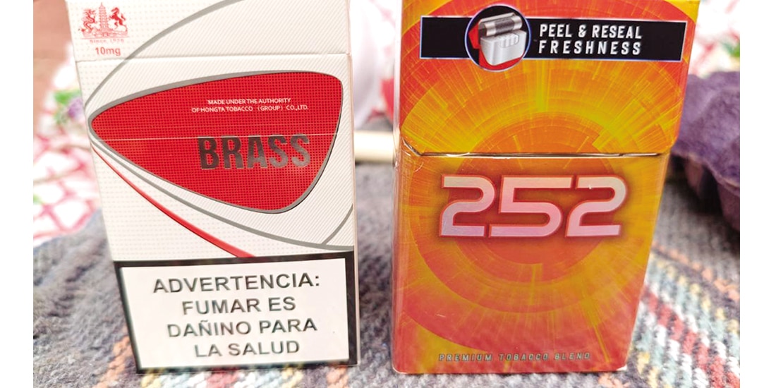 Aspecto de las cajetillas distribuidas en mercados informales