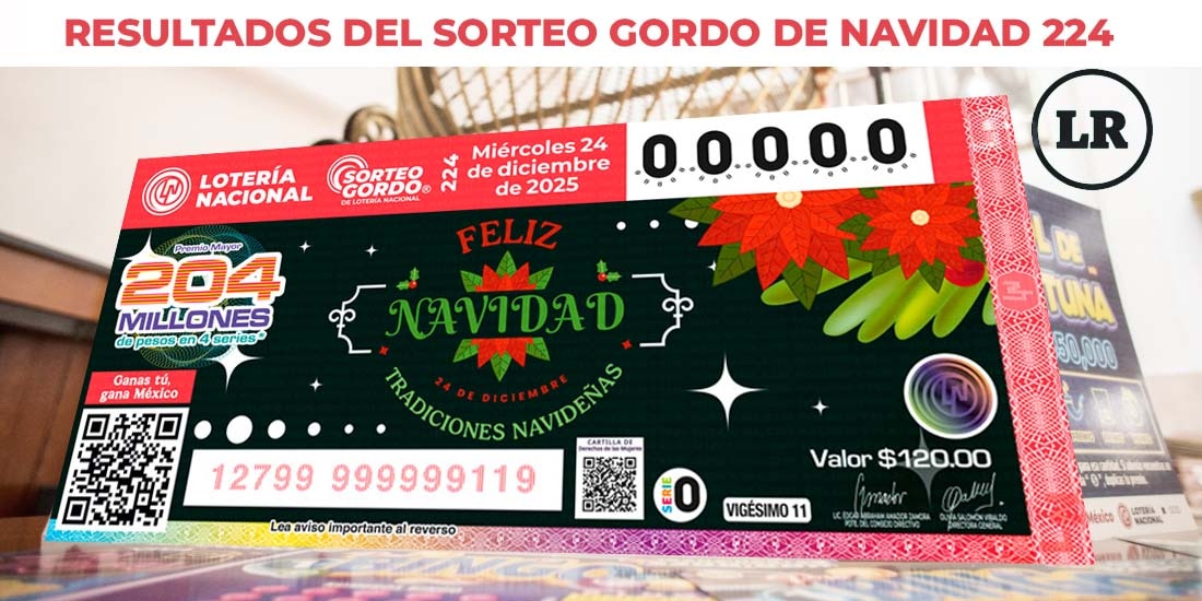Resultados del Sorteo Gordo de Navidad 2025 de la Lotería Nacional.