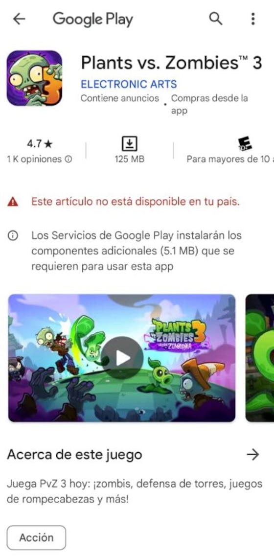 plants vs zombies 3 no está disponible en México, pero con este truco lo puedes descargar