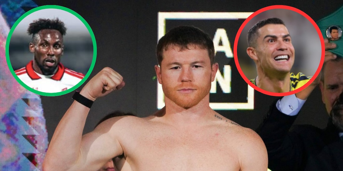 El 'Canelo' Álvarez habló de las asistencias de Julián Quiñones y Cristiano Ronaldo a su pelea contra Christian Mbilli.
