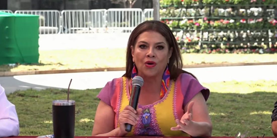 Clara Brugada, Jefa de Gobierno, ofreciendo un reporte este viernes.