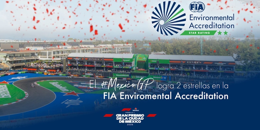 El reconocimiento que recibió el GP de México se entrega a las carreras que presentan buen desempeño en materia de gestión medioambiental