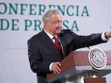 AMLO en su conferencia de prensa en Palacio Nacional este martes 30 de marzo.