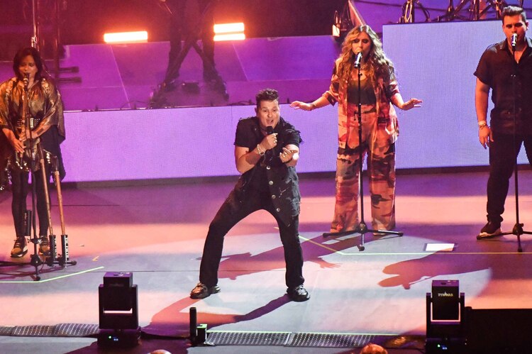 El cantautor Carlos Vives durante su show en el Auditorio Nacional, el pasado sábado.