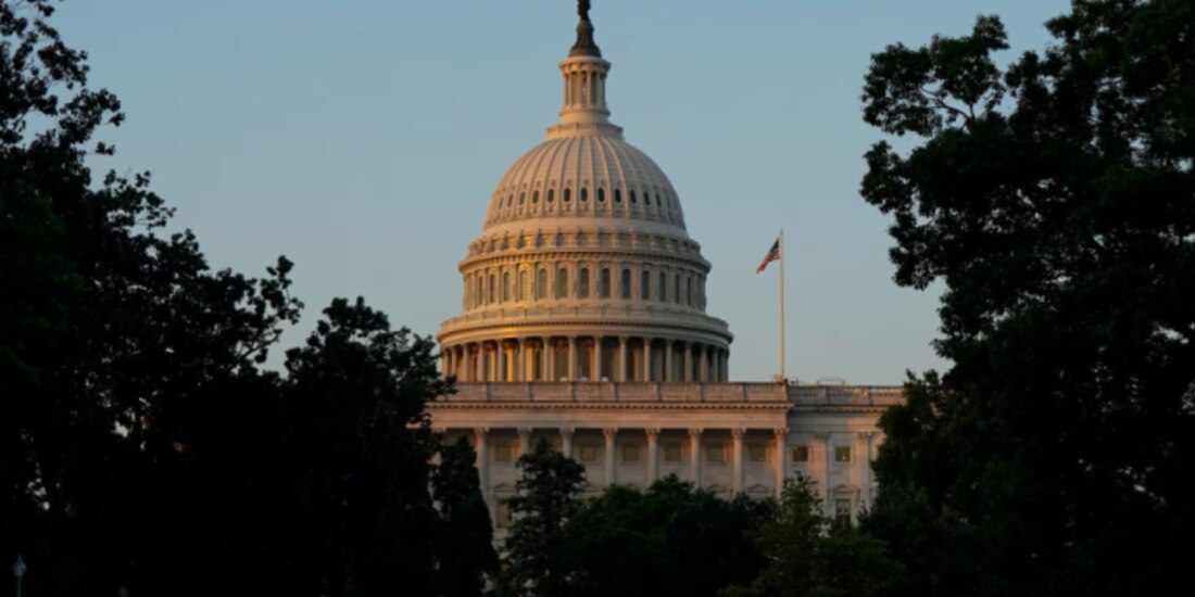 Vista del edificio del Capitolio de EU.