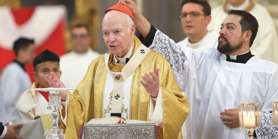Carlos Aguilar, arzobispo primado, en la Misa del Domingo de Resurrección, ayer.