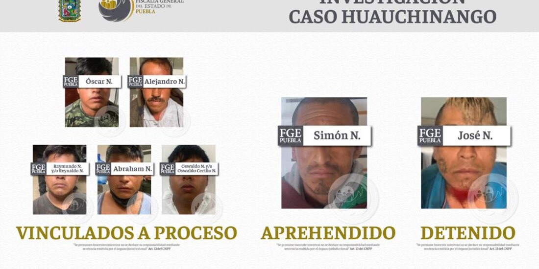 La Fiscalía de Puebla dio a conocer los nombres de los imputados, ayer.