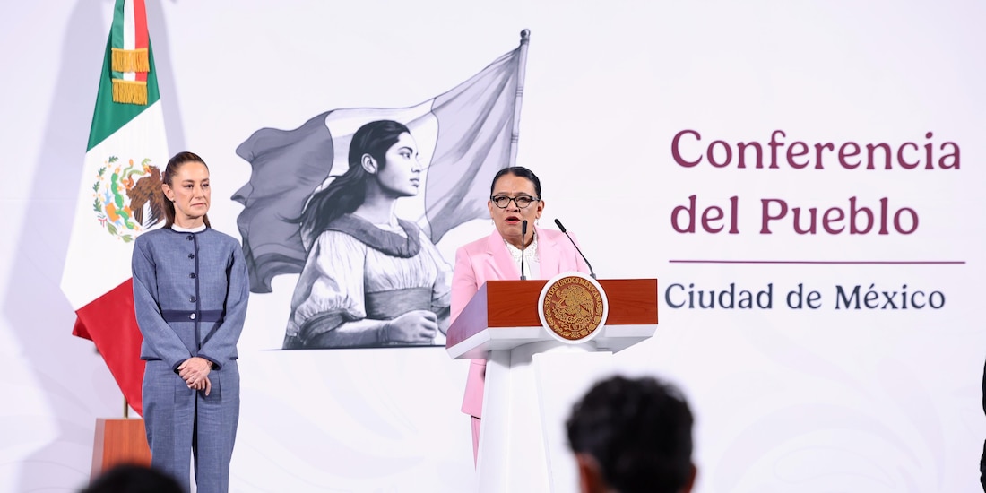 Rosa Icela Rodríguez, titular de Segob, en Palacio Nacional.