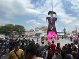 Catrina monumental de 28 metros de altura en la alcaldía Iztapalapa, Ciudad de México.
