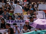 Aspecto de la marcha por el Día Internacional de las Víctimas de Desapariciones Forzadas