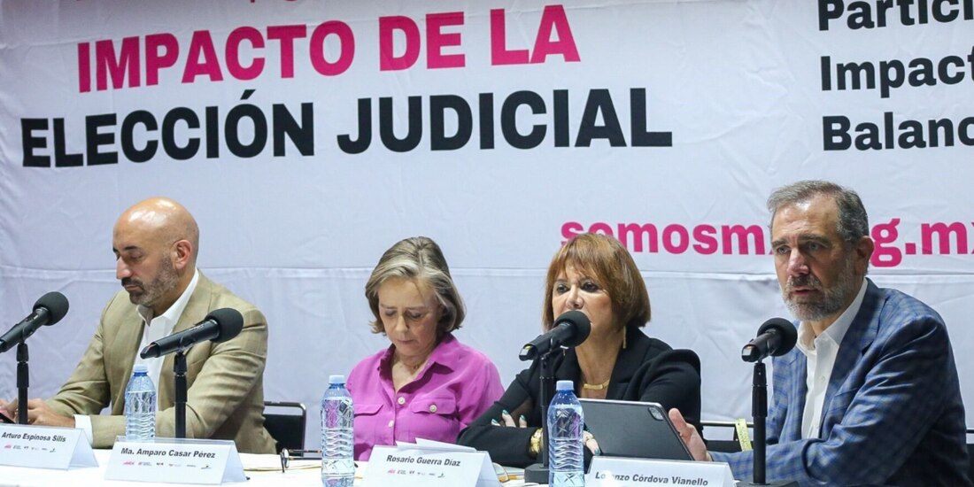 Mesa de análisis de la elección judicial, ayer, organizada por Somos MX.