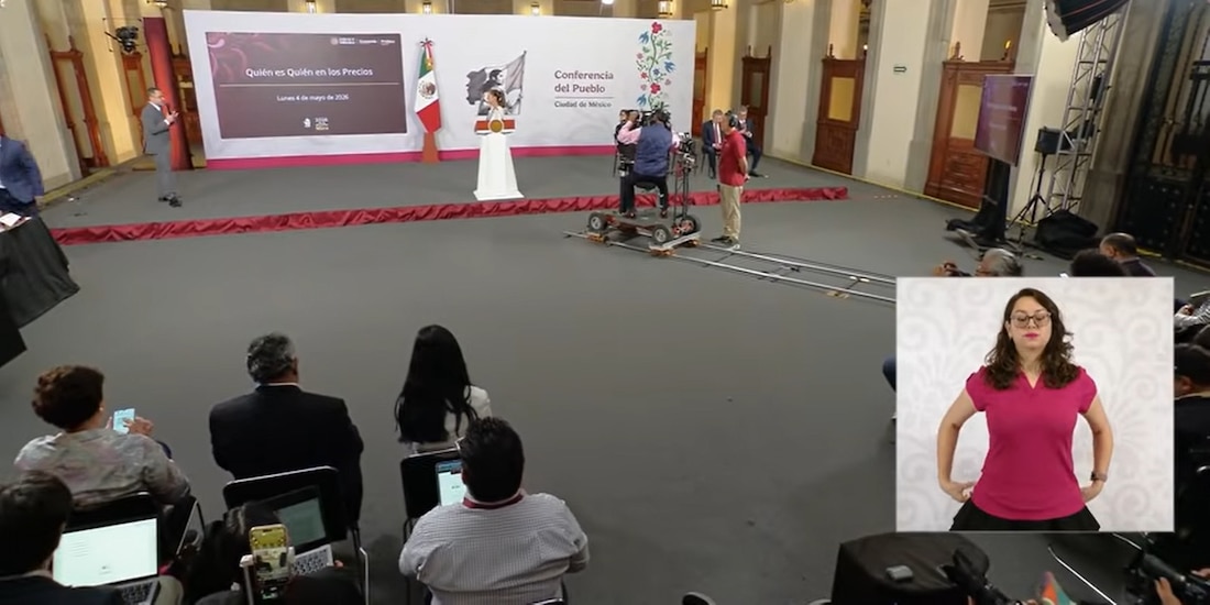 El titular de Profeco este lunes en Palacio Nacional.