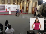 El titular de Profeco este lunes en Palacio Nacional.