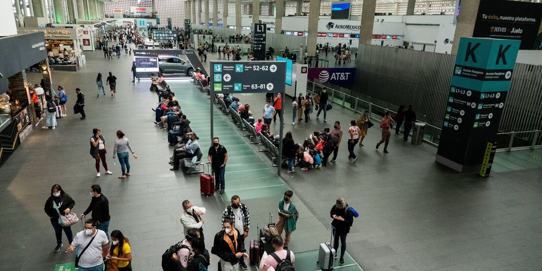 La terminal 2 del AICM, en fotografía de archivo.