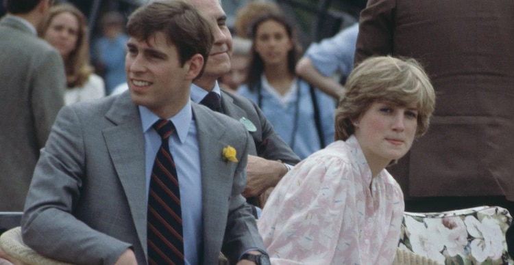 Ex príncipe Andrés y la entonces princesa Diana