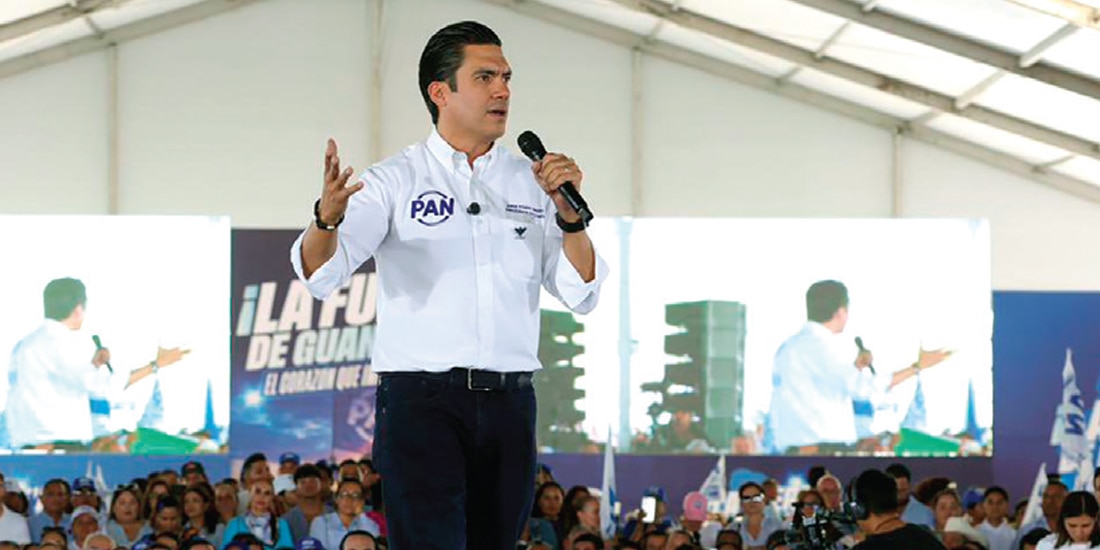 EL DIRIGENTE del PAN, en un evento en Guanajuato, el pasado 9 de mayo.