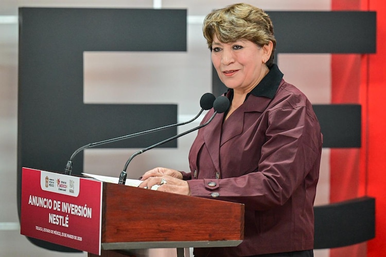 La gobernadora del Estado de México, Delfina Gómez.