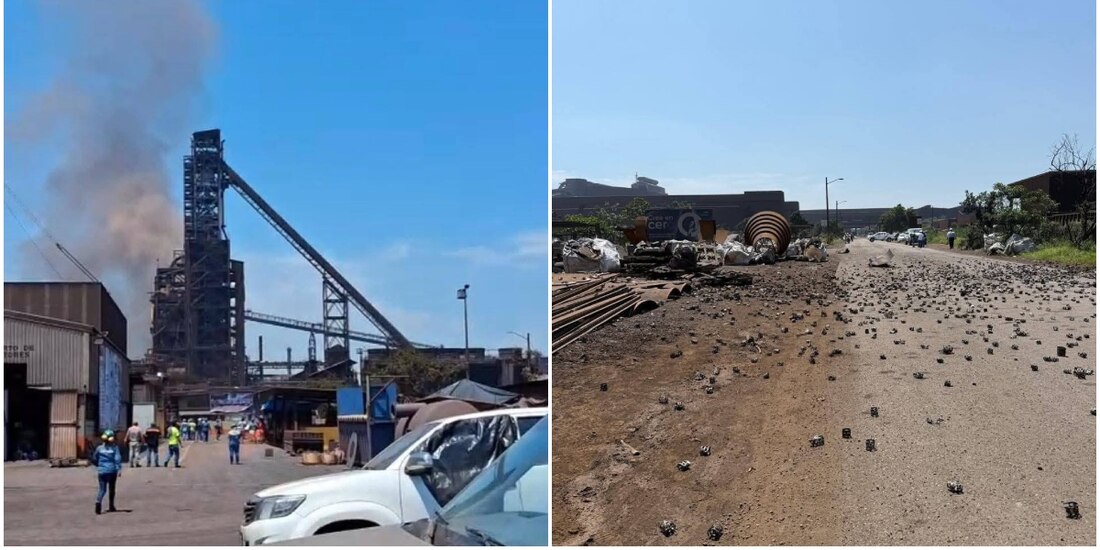 Se registró un fuerte estallido en una planta de ArcelorMittal en Lázaro Cárdenas, Michoacán.