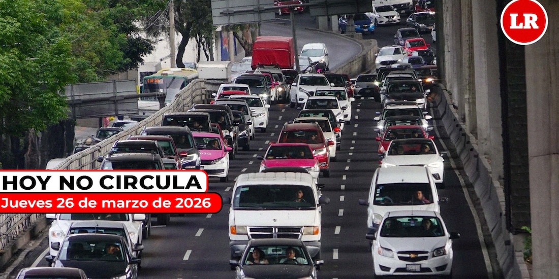 Revisa cómo aplica el Hoy No Circula este jueves 26 de marzo de 2026 en la Ciudad de México y el Estado de México.