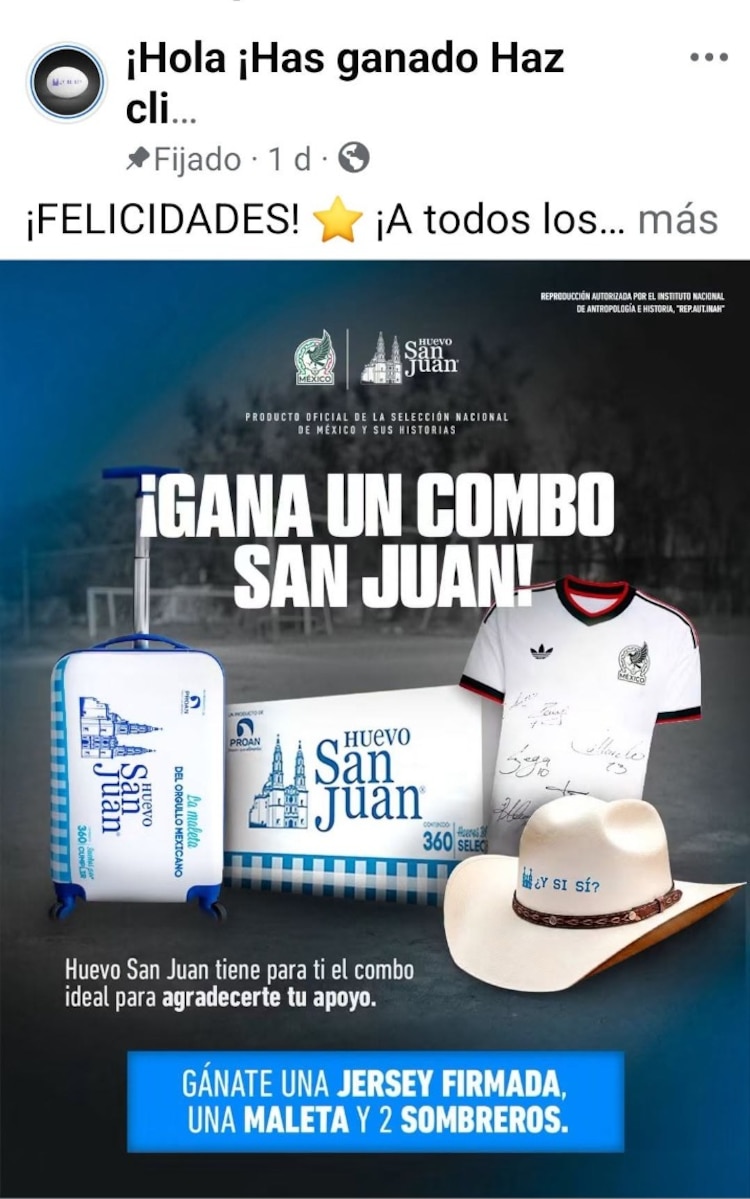 Captura de uno de los presuntos fraudes
