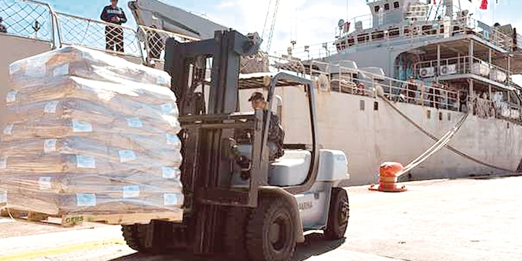 La armada de México traslada víveres
a Cuba, el 8 de febrero de 2026.