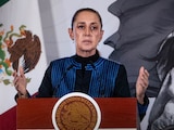 LA JEFA del Ejecutivo federal, ayer, en conferencia de prensa desde Palacio Nacional.