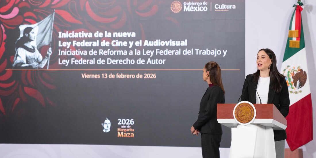 La titular de Cultura federal, en la Mañanera de Sheinbaum este viernes.