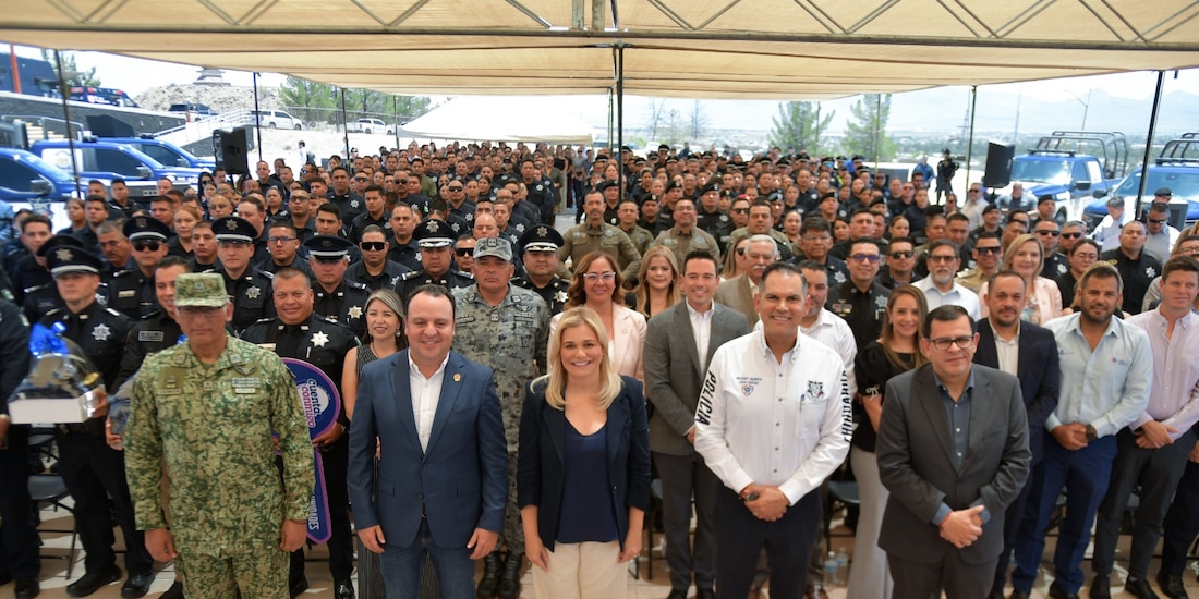 Maru Campos estuvo esta tarde en el Complejo Estatal de Seguridad Pública.