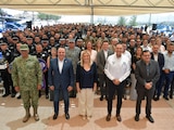 Maru Campos estuvo esta tarde en el Complejo Estatal de Seguridad Pública.