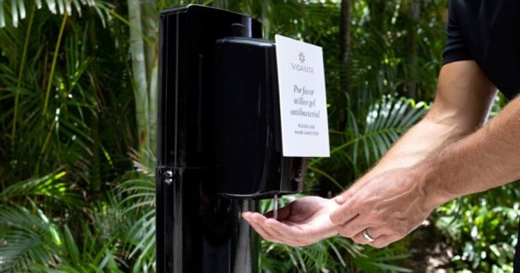 Dispensador de gel antibacterial