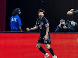 Lionel Messi celebra uno de sus dos goles en la victoria del Inter Miami sobre el Atlanta United.