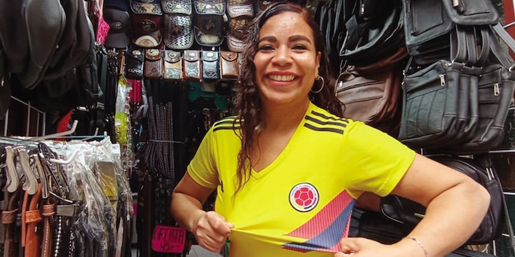 Catheryn, ayer, previo al partido de su selección