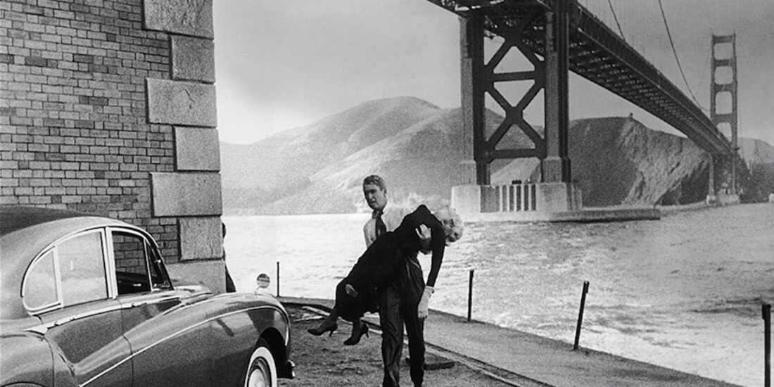 James Stewart y Kim Novak en Vértigo (Alfred Hitchcock, 1958).