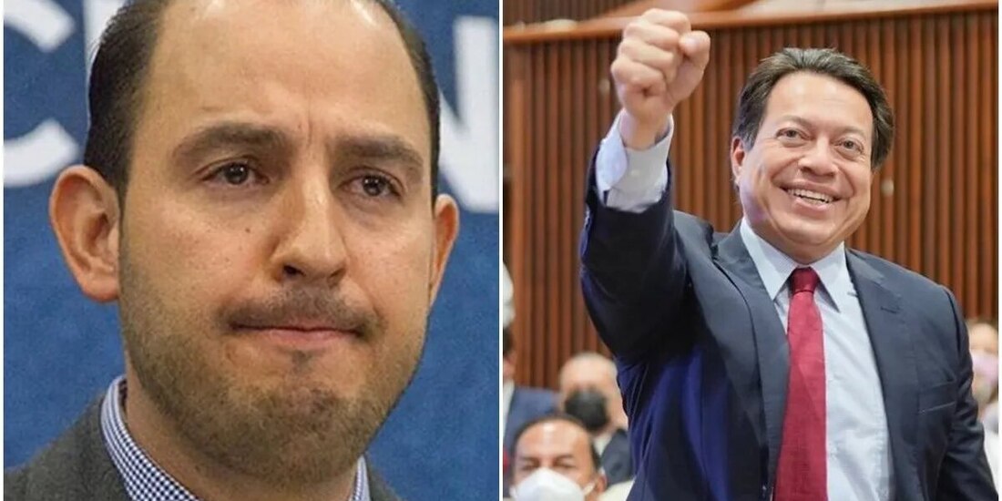 Marko Cortés, dirigente nacional del PAN y Mario Delgado, líder de Morena.