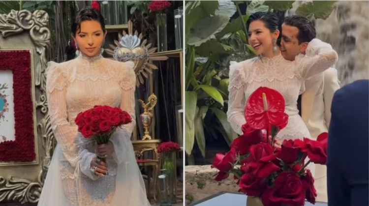 Maquillista filtra VIDEO inédito de la boda Nodal y Ángela Aguilar y la critican: 'la dejaste horrible'