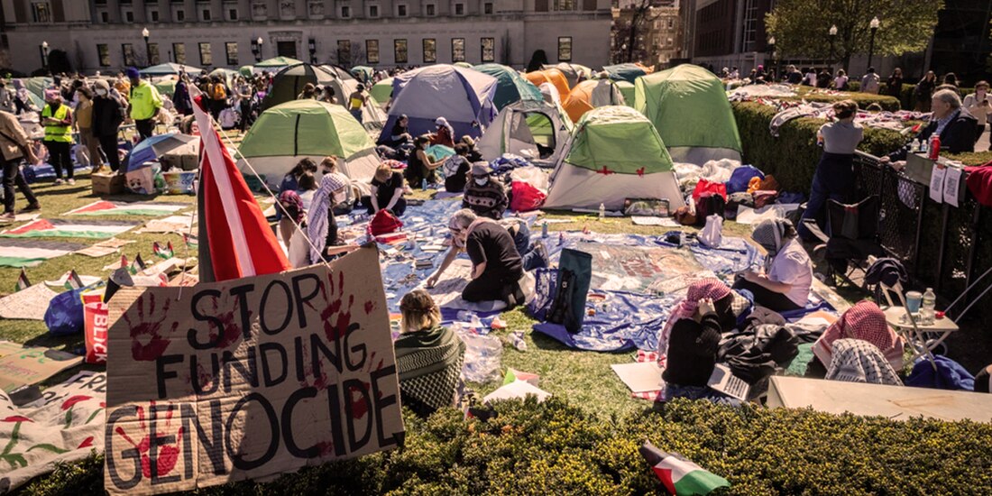 Protestas contra la guerra en Gaza en universidad de Estados Unidos