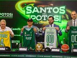 Ricardo Gallardo encabeza presentación del equipo de basquetbol Santos del Potosí.