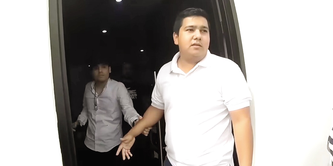 Óscar Medina con Ovidio Guzmán en 2019