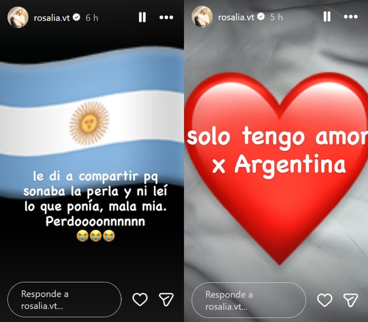 Rosalía envía mensaje a los argentinos que se ofendieron por el video de Mia Khalifa sobre la derrota de su Selección en el Mundial