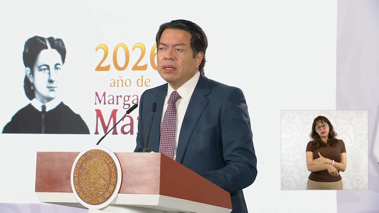 Mario Delgado, titular de la SEP, en la Conferencia del Pueblo.